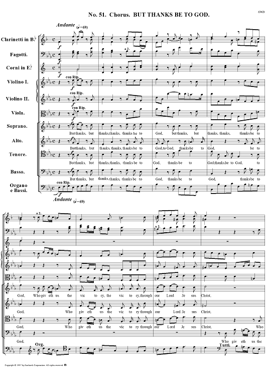 Messiah, no. 51: But thanks be to God - Full Score