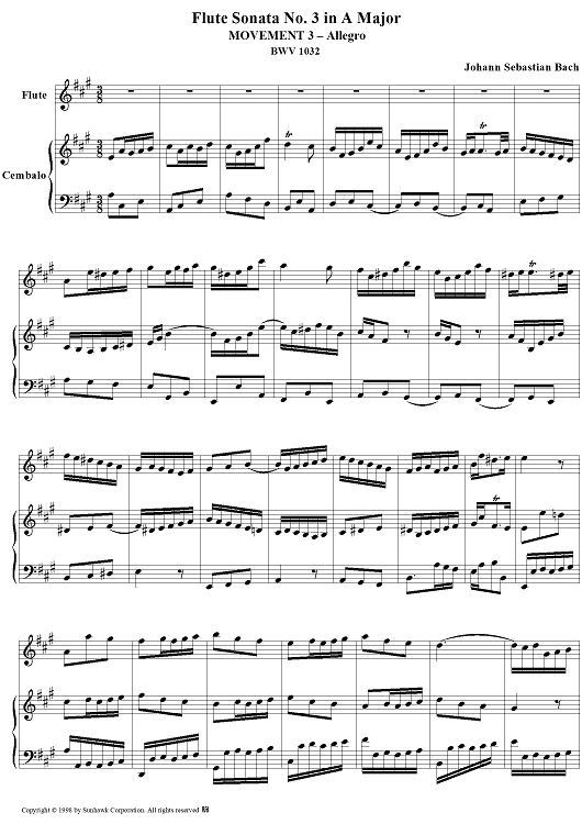 Flute Sonata No. 3, Movement 3