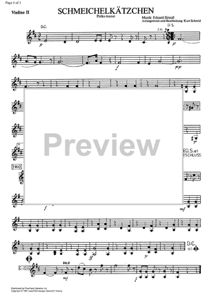 Schmeichelkätschen Op.226 - Violin 2