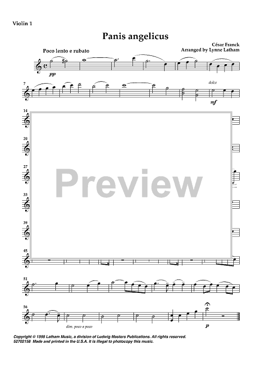 Panis angelicus - Violin 1