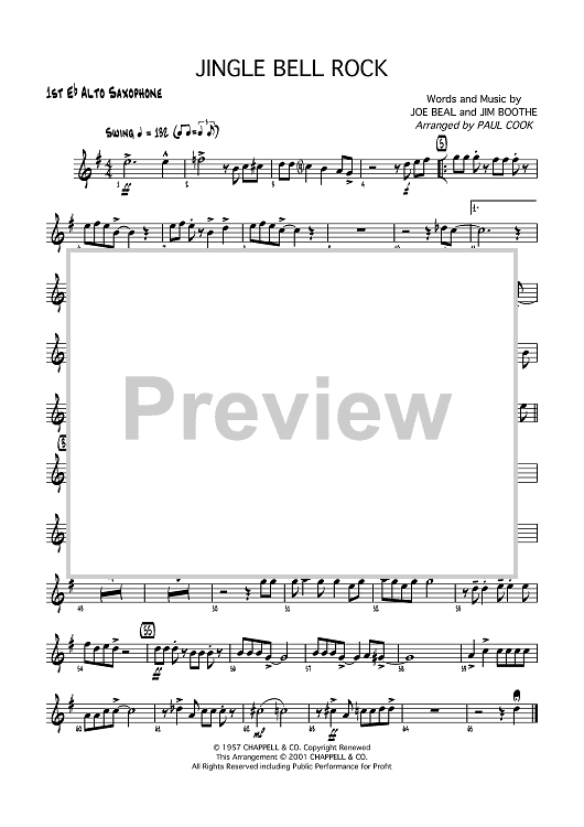 Jingle Bell Rock - E-flat Alto Saxophone 1