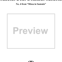 Sanctus Deus Dominus Sabaoth - No. 4 from "Missa In Summis"