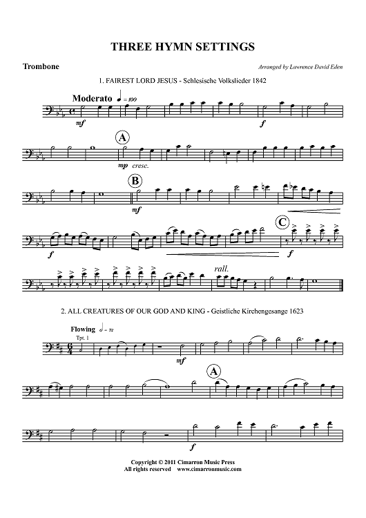 Three Hymn Settings - Trombone
