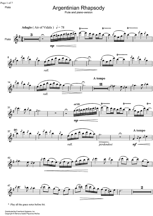 Argentinian Rhapsody - Flute