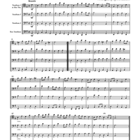 Water Music Selections for Trombone Quartet - Score