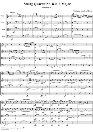 Quartet No. 8, Movement 1 - Score