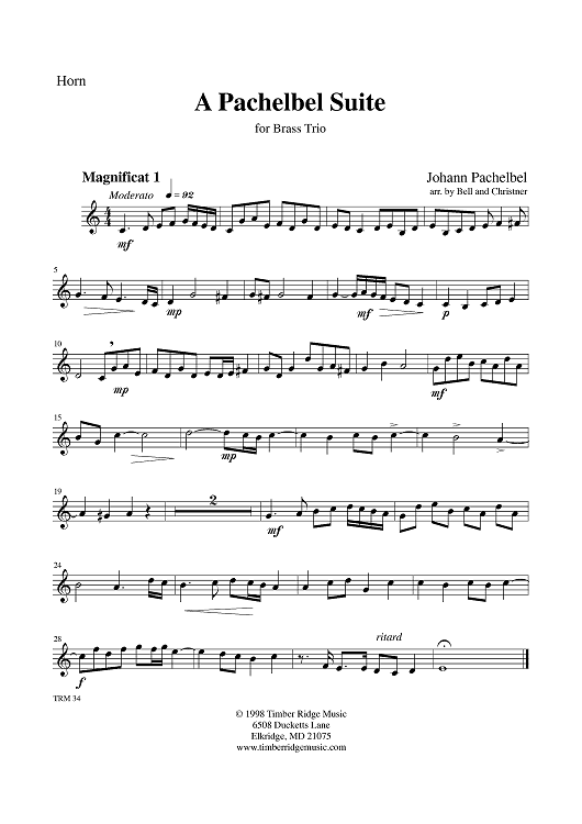 A Pachelbel Suite - Horn