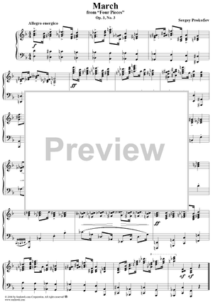 Four Pieces, Op. 3, No. 3, ''March''