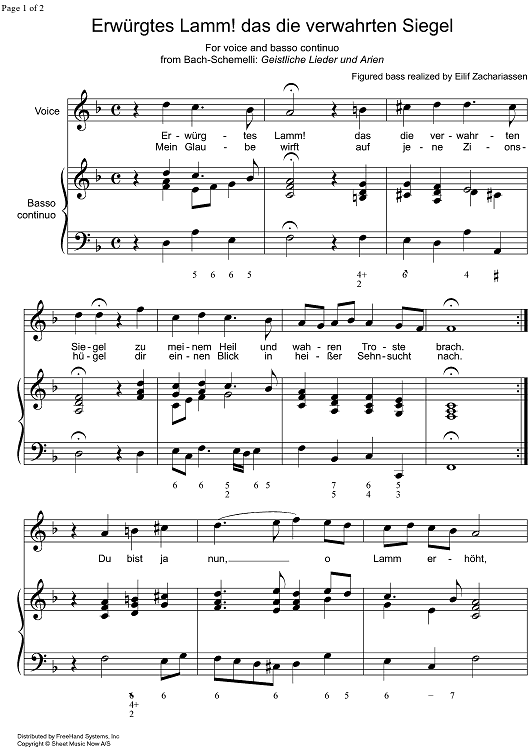 Erwürgtes Lamm! das die verwahrten Siegen