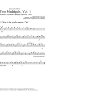 Two Madrigals, Vol. 1 - from Morley's "First Book of Madrigals to 4 Voices" (1594) - Trombone 1 (opt. F Horn)