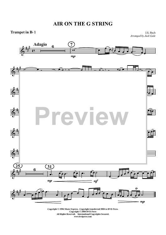 Air on the G String - Trumpet 1