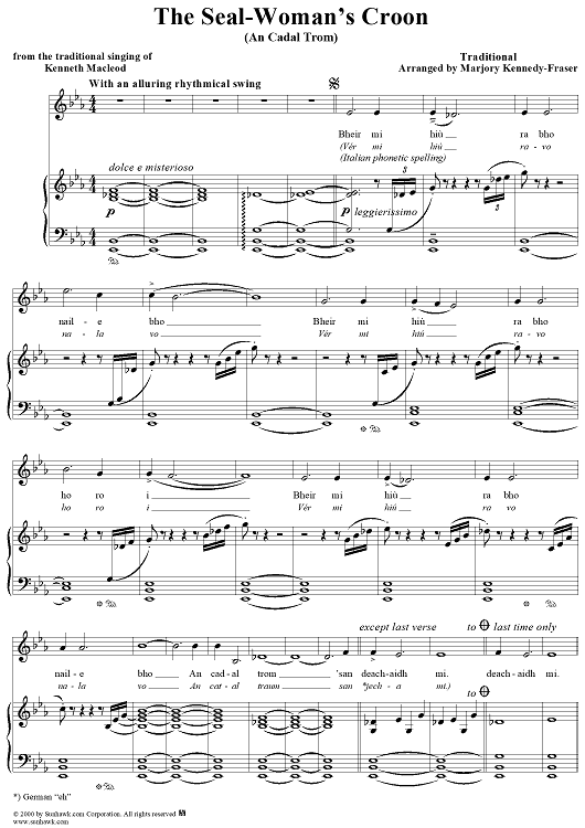 Seal-Woman's Croon, An Cadal Trom