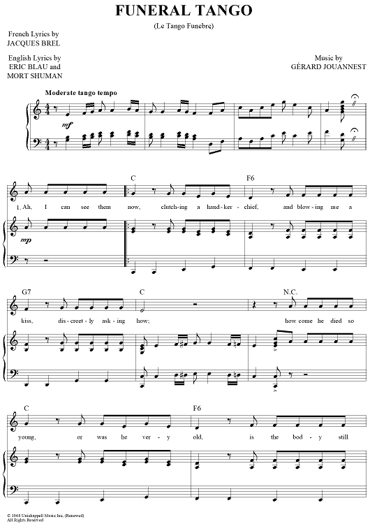 Funeral Tango (Le Tango Funebre)