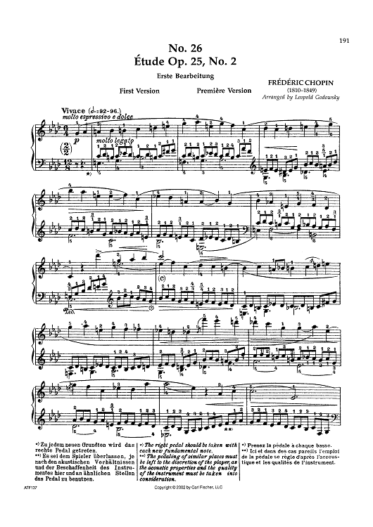 No. 26 - Étude Op. 25, No. 2 (First Version) No. 26 - Étude Op. 25, No. 2 (First Version)