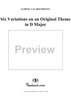 Six Variations on an Original Theme in D Major, Op. 76