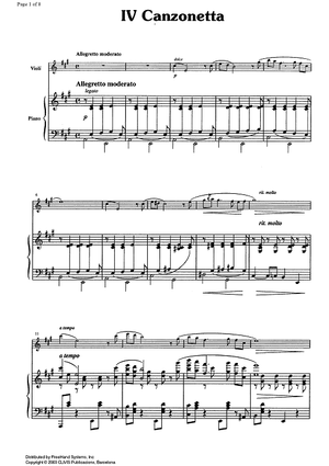 Canzonetta No. 4 - Score