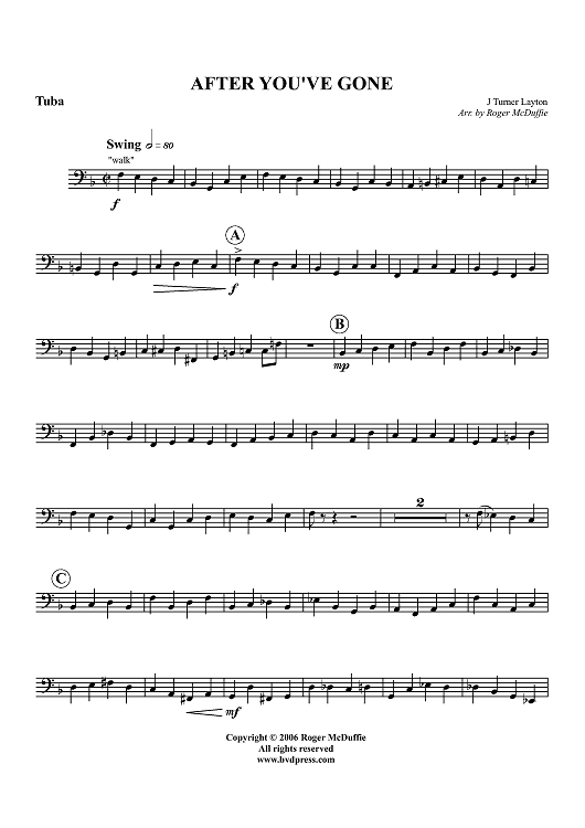 After You've Gone - Tuba