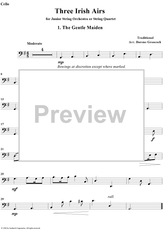 Air No. 1: The Gentle Maiden - Cello