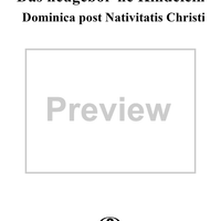 Chorus from Cantata no. 122  ("Das neugebor'ne Kindelein") - Full Score