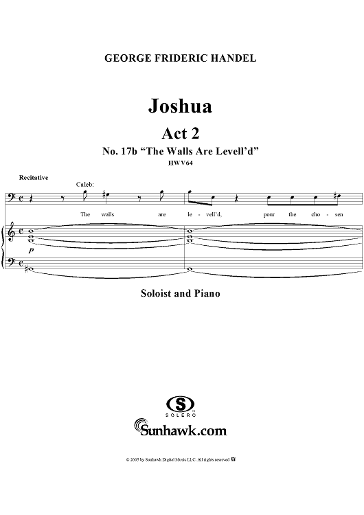 Joshua, Act 2, No. 17b "The walls are levell'd"