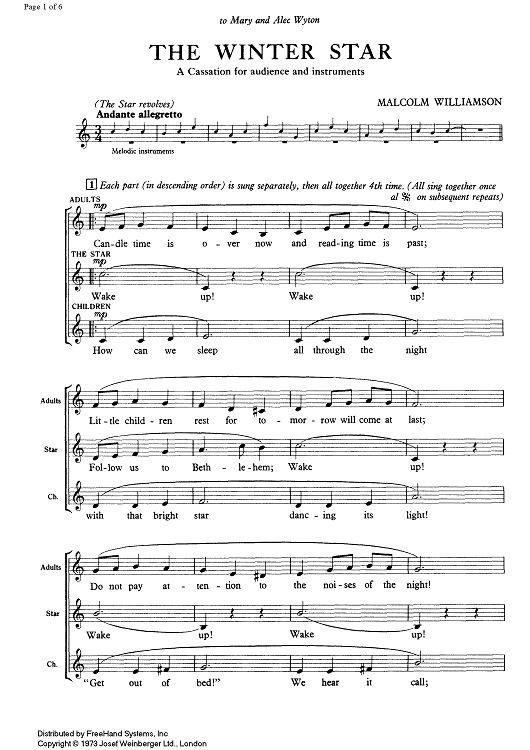 The Winter Star - Score