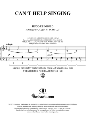 Can't Help Singing, Op. 39, No. 2