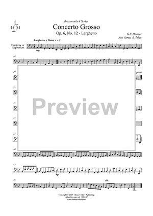 Concerto Grosso, Op. 6, No. 12 - Larghetto - Trombone