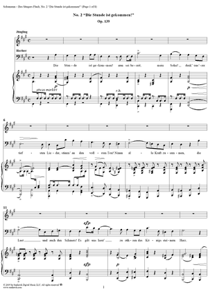"Die Stunde ist gekommen!", No. 2 from "Des Sängers Fluch", Op. 139