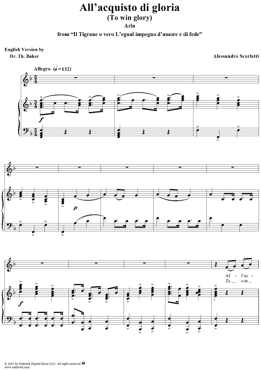 All'acquisto di gloria  (To Win Glory)