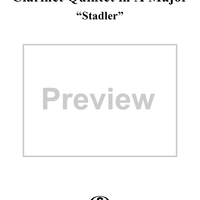 Clarinet Quintet in A Major, K581 - Clarinet