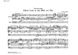 Choral Prelude on "Allein Gott in der Höh sei Ehr"
