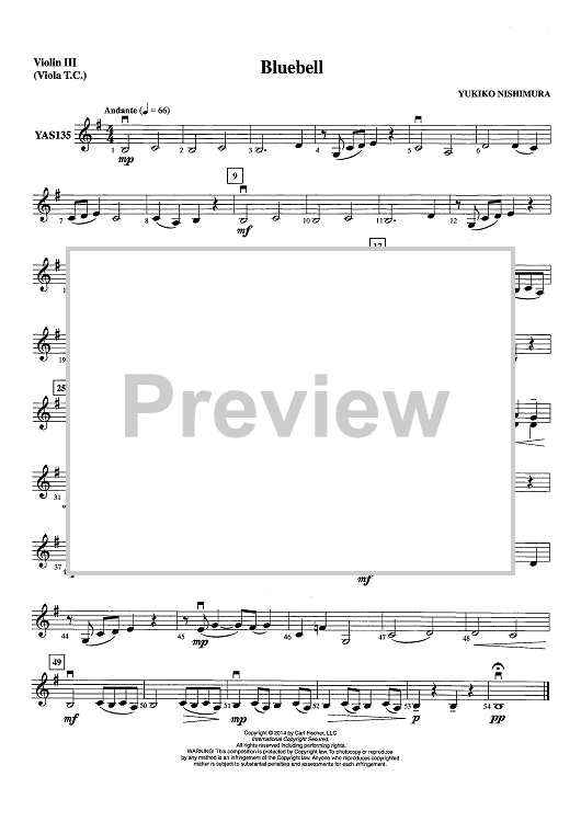 Bluebell - Violin 3 (Viola T.C.)