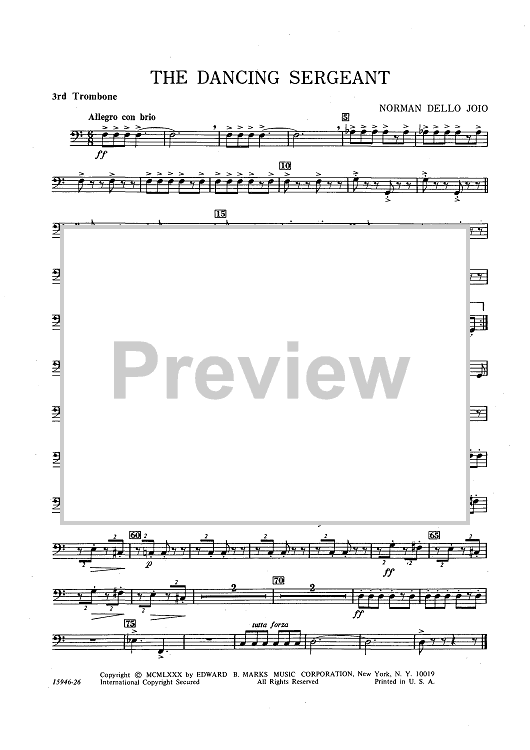 The Dancing Sergeant - Trombone 3