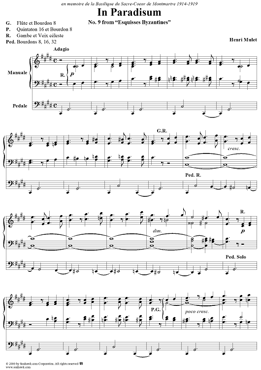 In Paradisum, No. 9 from "Esquisses Byzantines"