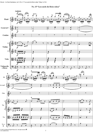 La Finta Giardiniera, Act 2, No. 15 "Lass mich die Reize sehen" (Aria) - Full Score