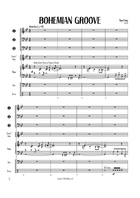 Bohemian Groove - Score