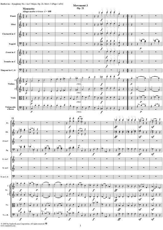 Symphony No. 1, Movement 3 - Full Score