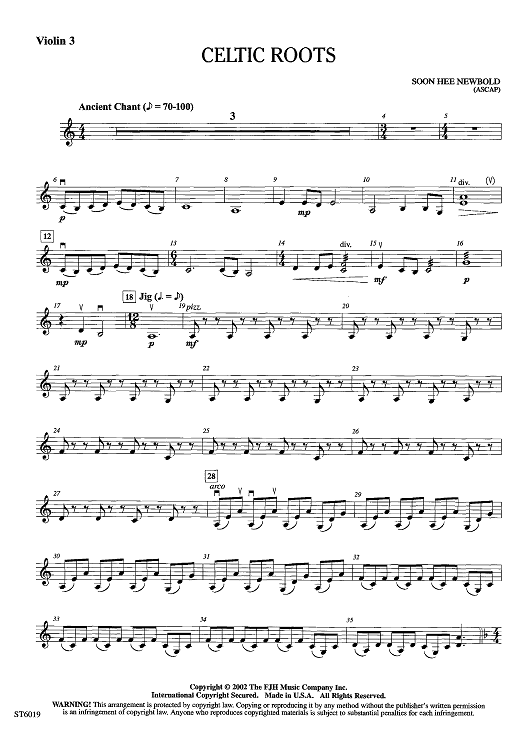 Celtic Roots - Opt. Violin 3 (Viola T.C.)