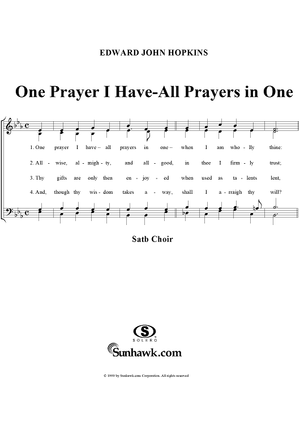 One Prayer I Have-All Prayers in One