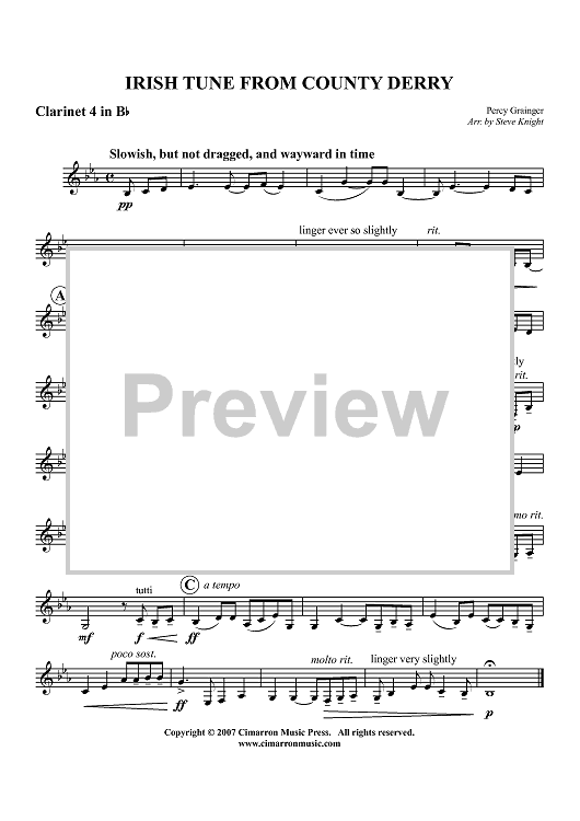 Irish Tune From County Derry - Clarinet in Bb 4