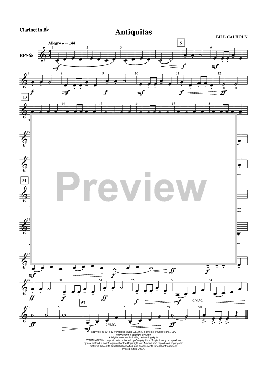 Antiquitas - Clarinet in Bb