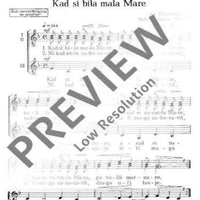 Kad si bila mala Mare - Choral Score