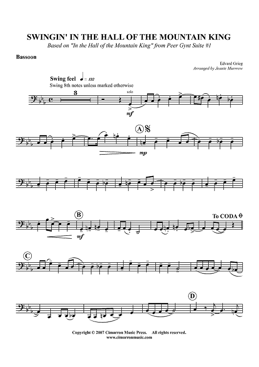 In the Swing of the Mountain King - Bassoon