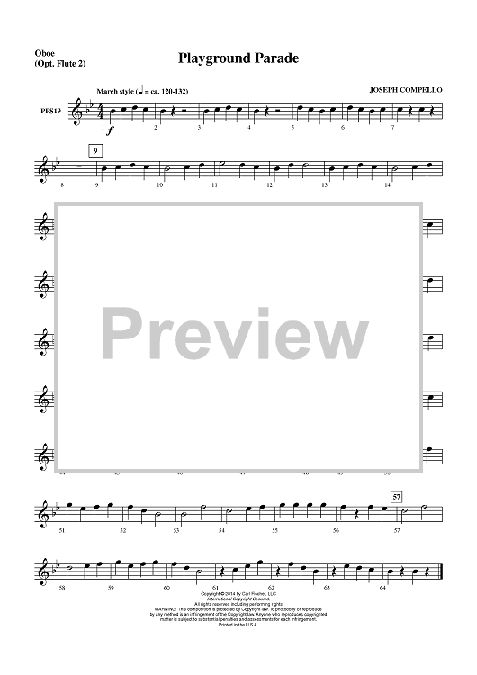 Playground Parade - Oboe (Opt. Flute 2)