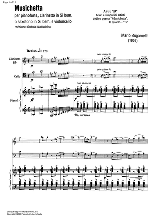 Musichetta - Score