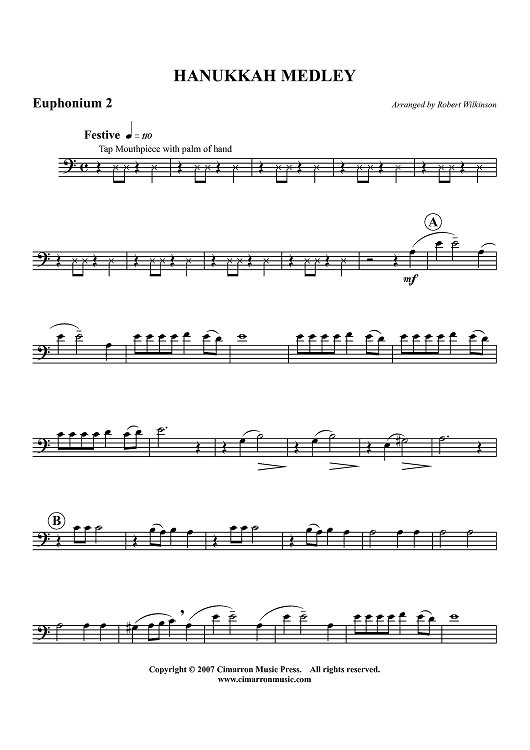 Hanukkah Medley - Euphonium 2