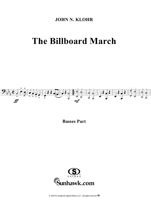 The Billboard March - Basses