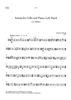 Sonata for Cello and Piano, Left Hand (Les Adieux) - Cello