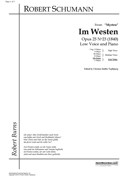 Im Westen Op.25 No.23