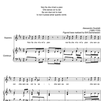 Non fia che m'ami - Score